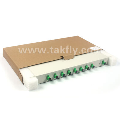 Serie completa de divisores PLC de 1×2 a 1×32: chasis en rack de 1U para oficina central
