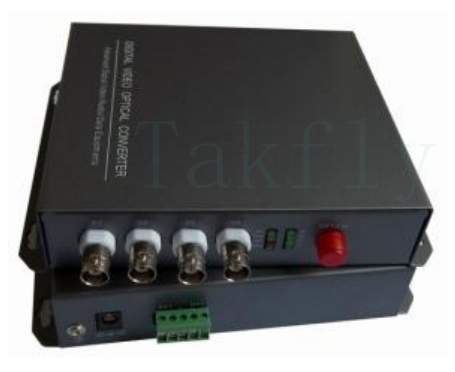 Convertidor óptico de vídeo digital de 4 canales: 2 vídeos + 1-2 datos RS485 a través de una sola fibra