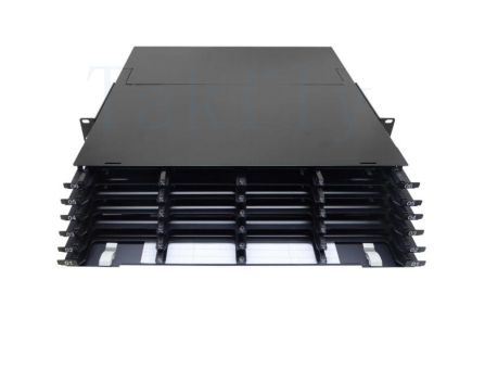 1U / 2U / 4U Panel de parche de cassette MPO de alta densidad Modulos MPO a cassette LC de montaje en bastidor, fácil de enchufar, adaptadores LC precargados para aplicaciones de centro de datos y SAN / LAN