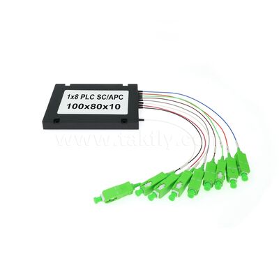 Divisor de fibra PLC - Caja ABS de 900 μm, SM G657A1, SC/APC, para acoplamiento y distribución de señales ópticas en redes PON