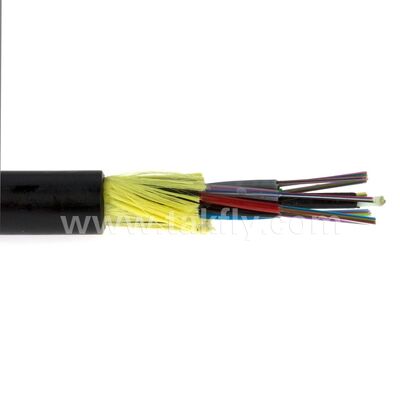 Cable de fibra óptica aéreo autoportante totalmente dieléctrico ADSS-100M: 4/6/12/24/48/96 fibras, 100 m de luz, instalación aérea autoportante