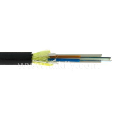 Cable de fibra óptica aéreo autoportante totalmente dieléctrico ADSS-100M: 4/6/12/24/48/96 fibras, 100 m de luz, instalación aérea autoportante