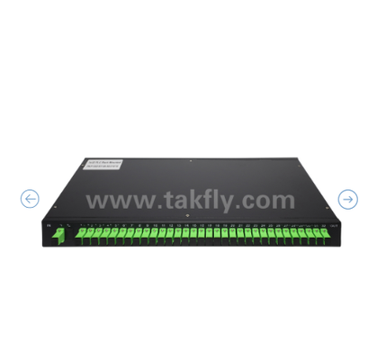 1U Rack Mount PLC Optical Splitter   19" Panel, G657A1 de modo único, SC/APC, para la distribución de señales ópticas