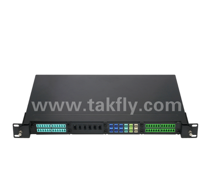 1U 19" MPO/MTP Panel de parches de alta densidad 4 ranuras de cassette, montaje en bastidor