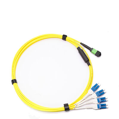 Cables de parche MPO/MTP de alto rendimiento 8/12/24 Fibras, baja pérdida, compatibles con IEC y TIA