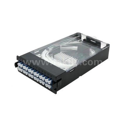 Módulo de casetes pre-terminado TK-HRM-04, 12C/24C, doble modo: LC Pigtail Fusion o MPO-LC Gestión de casetes, enchufe y reproducción para el cableado del centro de datos