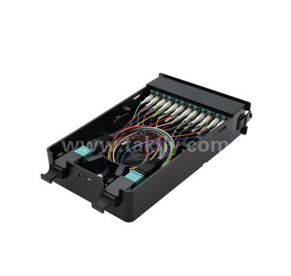 Módulo de casetes pre-terminado TK-HRM-04, 12C/24C, doble modo: LC Pigtail Fusion o MPO-LC Gestión de casetes, enchufe y reproducción para el cableado del centro de datos