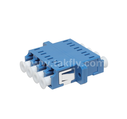 Adaptador de fibra cuadrada LC 4 × LC Duplex, diseño de ahorro de espacio, para conexión de cable a cable y cable a equipo