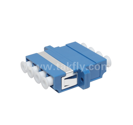 Adaptador de fibra cuadrada LC 4 × LC Duplex, diseño de ahorro de espacio, para conexión de cable a cable y cable a equipo
