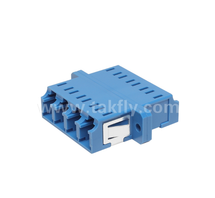 Adaptador de fibra cuadrada LC 4 × LC Duplex, diseño de ahorro de espacio, para conexión de cable a cable y cable a equipo