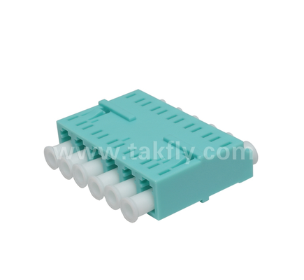 Adaptador LC de 6 vías 6 en 1 LC Duplex, Adaptador de fibra de alta densidad, baja pérdida de inserción, para centro de datos y parches de alta densidad FTTx