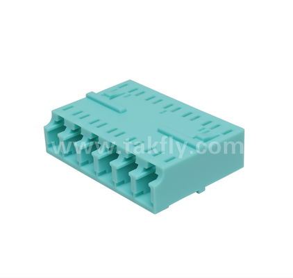 Adaptador LC de 6 vías 6 en 1 LC Duplex, Adaptador de fibra de alta densidad, baja pérdida de inserción, para centro de datos y parches de alta densidad FTTx