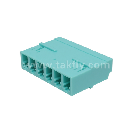 Adaptador LC de 6 vías 6 en 1 LC Duplex, Adaptador de fibra de alta densidad, baja pérdida de inserción, para centro de datos y parches de alta densidad FTTx