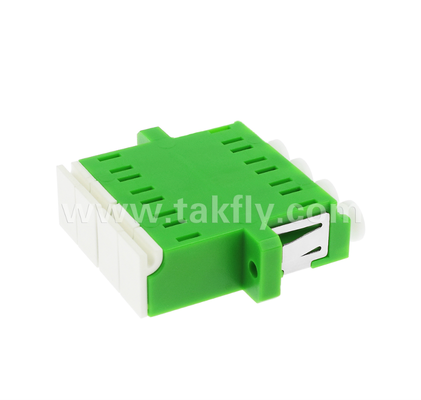 Adaptador de obturador interno cuádruple LC: APC dúplex LC 4 en 1 con obturador incorporado, protege los ojos del láser de fibra óptica, cumple con IEC y RoHS, para centros de datos y conexiones de fibra de alta potencia
