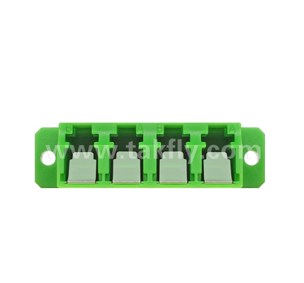 Adaptador de obturador interno cuádruple LC: APC dúplex LC 4 en 1 con obturador incorporado, protege los ojos del láser de fibra óptica, cumple con IEC y RoHS, para centros de datos y conexiones de fibra de alta potencia