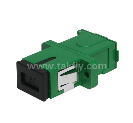 Adaptador SC Simplex con cubierta externa y obturador lateral Protección de ojos a prueba de polvo y láser, baja pérdida de inserción, para centros de datos y conexiones de fibra FTTx