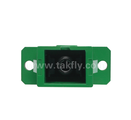 Adaptador SC Simplex con cubierta externa y obturador lateral Protección de ojos a prueba de polvo y láser, baja pérdida de inserción, para centros de datos y conexiones de fibra FTTx