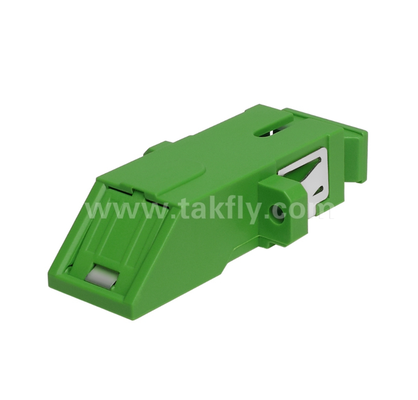 Adaptador Simplex de tipo diagonal SC con obturador interno incorporado Protección del ojo a prueba de polvo y láser, baja pérdida de inserción, para centros de datos y conexiones de fibra FTTx