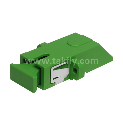 Adaptador Simplex de tipo diagonal SC con obturador interno incorporado Protección del ojo a prueba de polvo y láser, baja pérdida de inserción, para centros de datos y conexiones de fibra FTTx
