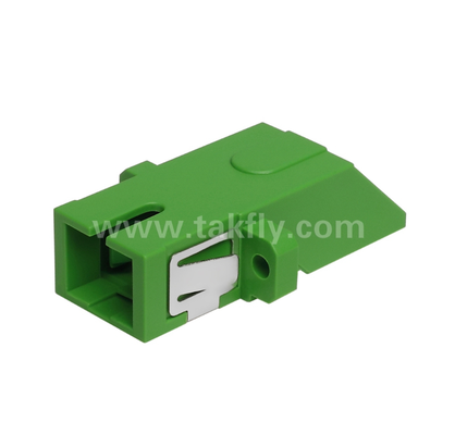 Adaptador Simplex de tipo diagonal SC con obturador interno incorporado Protección del ojo a prueba de polvo y láser, baja pérdida de inserción, para centros de datos y conexiones de fibra FTTx