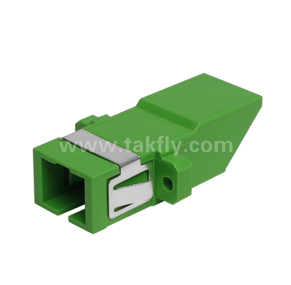 Adaptador Simplex de tipo diagonal SC con obturador interno incorporado Protección del ojo a prueba de polvo y láser, baja pérdida de inserción, para centros de datos y conexiones de fibra FTTx