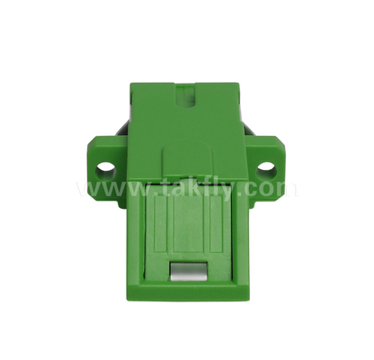 Adaptador Simplex de tipo diagonal SC con obturador interno incorporado Protección del ojo a prueba de polvo y láser, baja pérdida de inserción, para centros de datos y conexiones de fibra FTTx