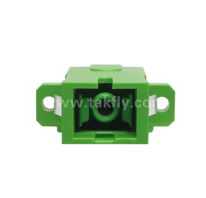 Adaptador Simplex de tipo diagonal SC con obturador interno incorporado Protección del ojo a prueba de polvo y láser, baja pérdida de inserción, para centros de datos y conexiones de fibra FTTx