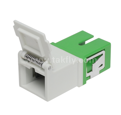 Adaptador SC Simplex con cubierta externa y obturador frontal Protección del ojo a prueba de polvo y láser, baja pérdida de inserción, para centros de datos y conexiones de fibra FTTx