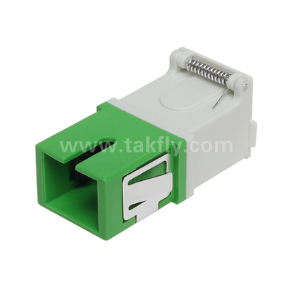 Adaptador SC Simplex con cubierta externa y obturador frontal Protección del ojo a prueba de polvo y láser, baja pérdida de inserción, para centros de datos y conexiones de fibra FTTx