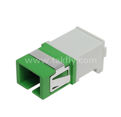 Adaptador SC Simplex con cubierta externa y obturador frontal Protección del ojo a prueba de polvo y láser, baja pérdida de inserción, para centros de datos y conexiones de fibra FTTx