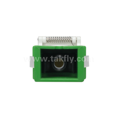 Adaptador SC Simplex con cubierta externa y obturador frontal Protección del ojo a prueba de polvo y láser, baja pérdida de inserción, para centros de datos y conexiones de fibra FTTx