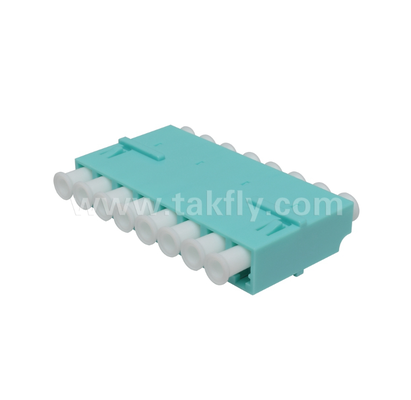 Adaptador LC de 8 vías 8 en 1 LC Duplex, Adaptador de fibra de alta densidad, baja pérdida de inserción, para centro de datos y parches de alta densidad FTTx