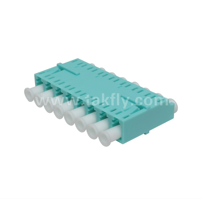 Adaptador LC de 8 vías 8 en 1 LC Duplex, Adaptador de fibra de alta densidad, baja pérdida de inserción, para centro de datos y parches de alta densidad FTTx