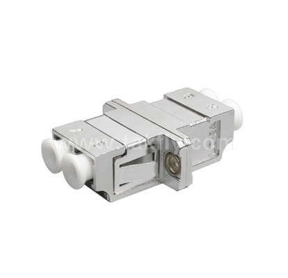 Adaptador de metal LC Duplex   Cabina metálica duradera, intercambiable, para cable a cable y cable a equipo