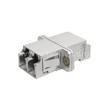 Adaptador de metal LC Duplex   Cabina metálica duradera, intercambiable, para cable a cable y cable a equipo