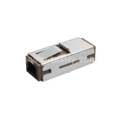 Adaptador MU Simplex con diseño compacto, baja pérdida de inserción, manguera de zirconia de precisión, para conexiones de fibra de alta densidad