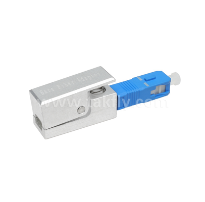 Adaptador de fibra desnuda de tipo cuadrado SC, libre de epoxi, reutilizable, con baja pérdida de inserción, para pruebas y mediciones de fibra óptica
