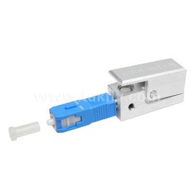 Adaptador de fibra desnuda de tipo cuadrado SC, libre de epoxi, reutilizable, con baja pérdida de inserción, para pruebas y mediciones de fibra óptica