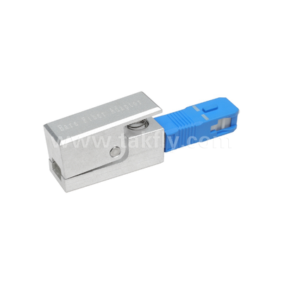 Adaptador de fibra desnuda de tipo cuadrado SC, libre de epoxi, reutilizable, con baja pérdida de inserción, para pruebas y mediciones de fibra óptica