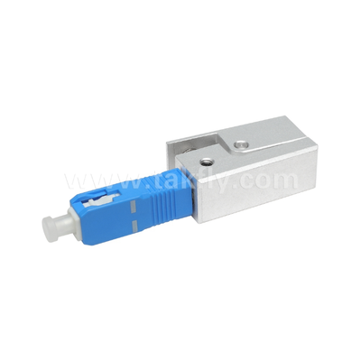 Adaptador de fibra desnuda de tipo cuadrado SC, libre de epoxi, reutilizable, con baja pérdida de inserción, para pruebas y mediciones de fibra óptica