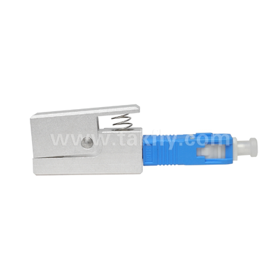 Adaptador de fibra desnuda de tipo cuadrado SC, libre de epoxi, reutilizable, con baja pérdida de inserción, para pruebas y mediciones de fibra óptica