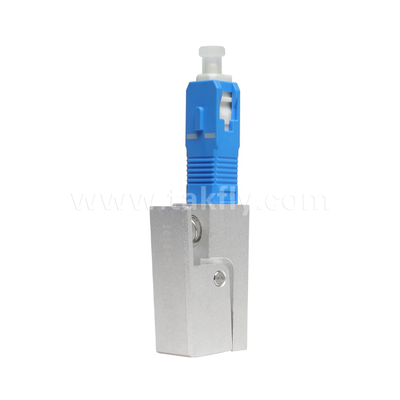Adaptador de fibra desnuda de tipo cuadrado SC, libre de epoxi, reutilizable, con baja pérdida de inserción, para pruebas y mediciones de fibra óptica