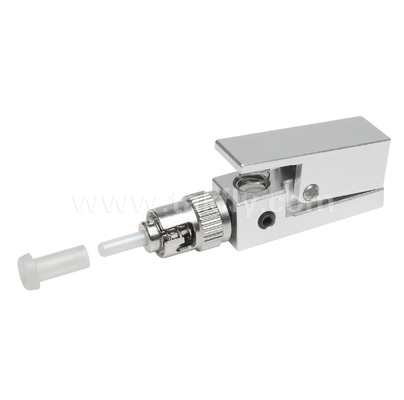 Adaptador de fibra desnuda de tipo cuadrado ST, libre de epoxi, reutilizable, con baja pérdida de inserción, para pruebas y mediciones de fibra óptica
