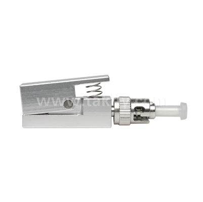 Adaptador de fibra desnuda de tipo cuadrado ST, libre de epoxi, reutilizable, con baja pérdida de inserción, para pruebas y mediciones de fibra óptica