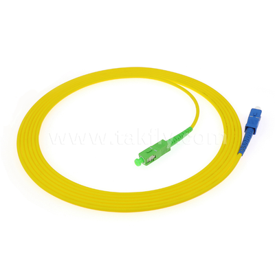 SC-SC Cordón de parches de fibra óptica simple y dúplex SM/MM, para una interconexión de red óptica fiable