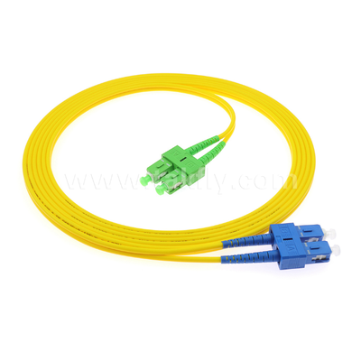 SC-SC Cordón de parches de fibra óptica simple y dúplex SM/MM, para una interconexión de red óptica fiable