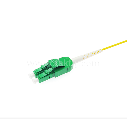 LC Uniboot Cordón de parche de fibra óptica 1 tubo de dos núcleos, polaridad intercambiable, amarillo, media volumen del cable