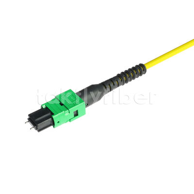 Fibra óptica del cable troncal 12F del cordón de remiendo de MPO MTP SM para el cableado de las telecomunicaciones FTTX del AI del centro de datos