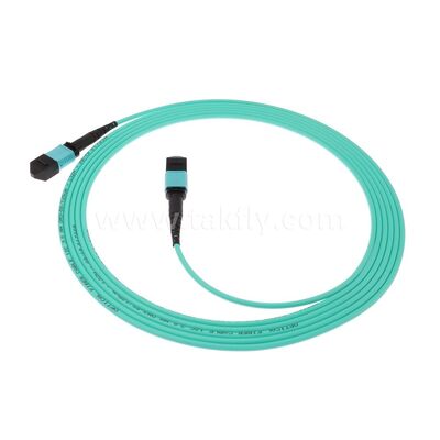 MPO MTP Patchcord MM OM3 Cable de tronco 12F Fibra óptica para el centro de datos AI cableado de telecomunicaciones