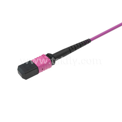MPO MTP Patchcord Multimodo OM4 Cable de tronco 24F Fibra óptica para el centro de datos AI cableado de telecomunicaciones